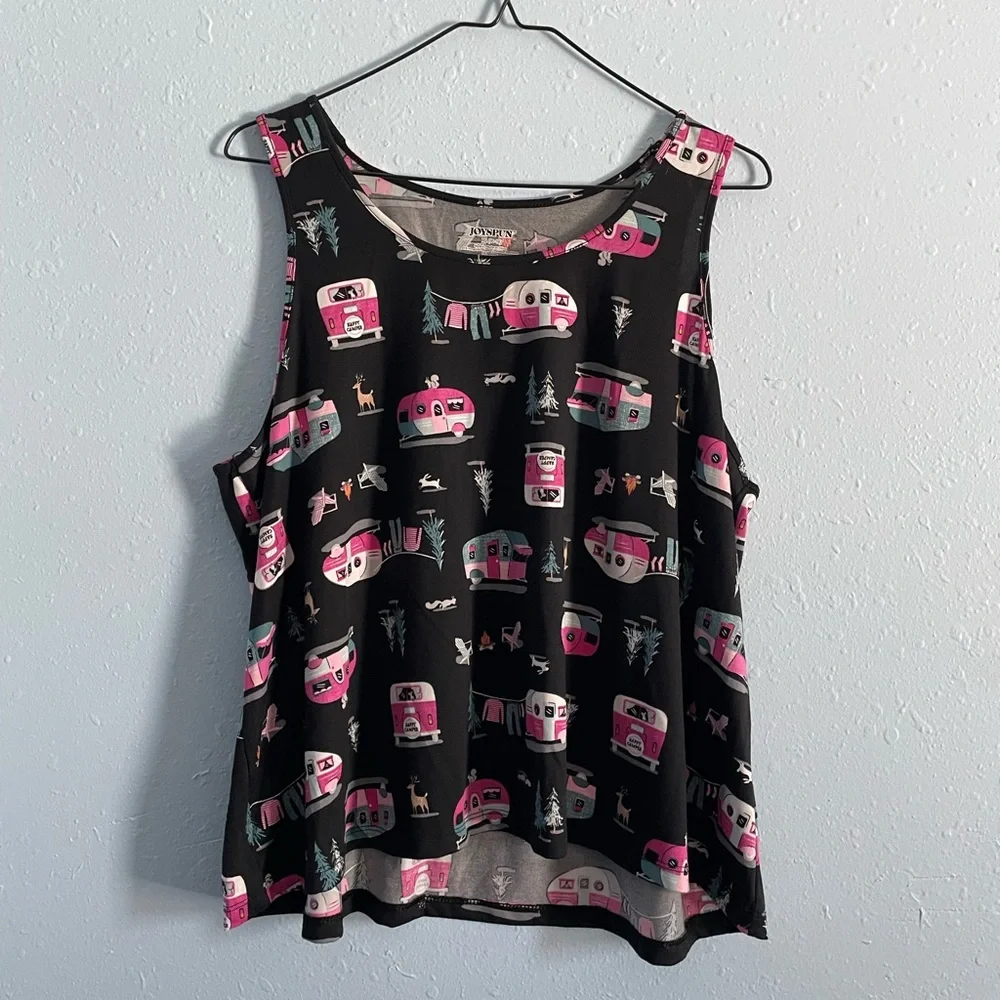 Camper pajama shorts and tank set - Picture 2 of 8